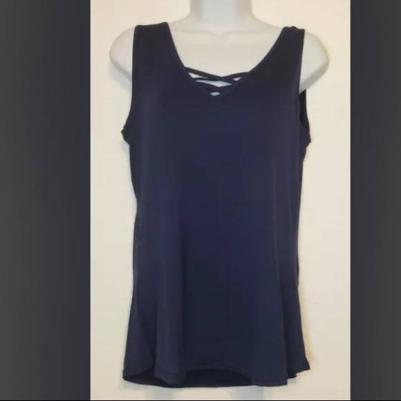 Criss Cross Sleeveless Casual Tank Top Blouse - Picture 1 of 9